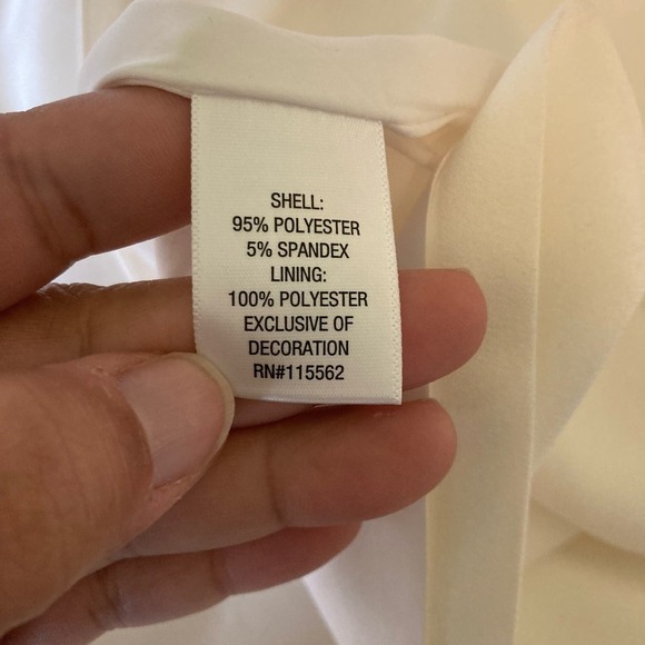 Touch of Cyn Womens Plus Size 2X White Tuxedo Stripe Blouse Flare Sleeve Tunic - Picture 7 of 8